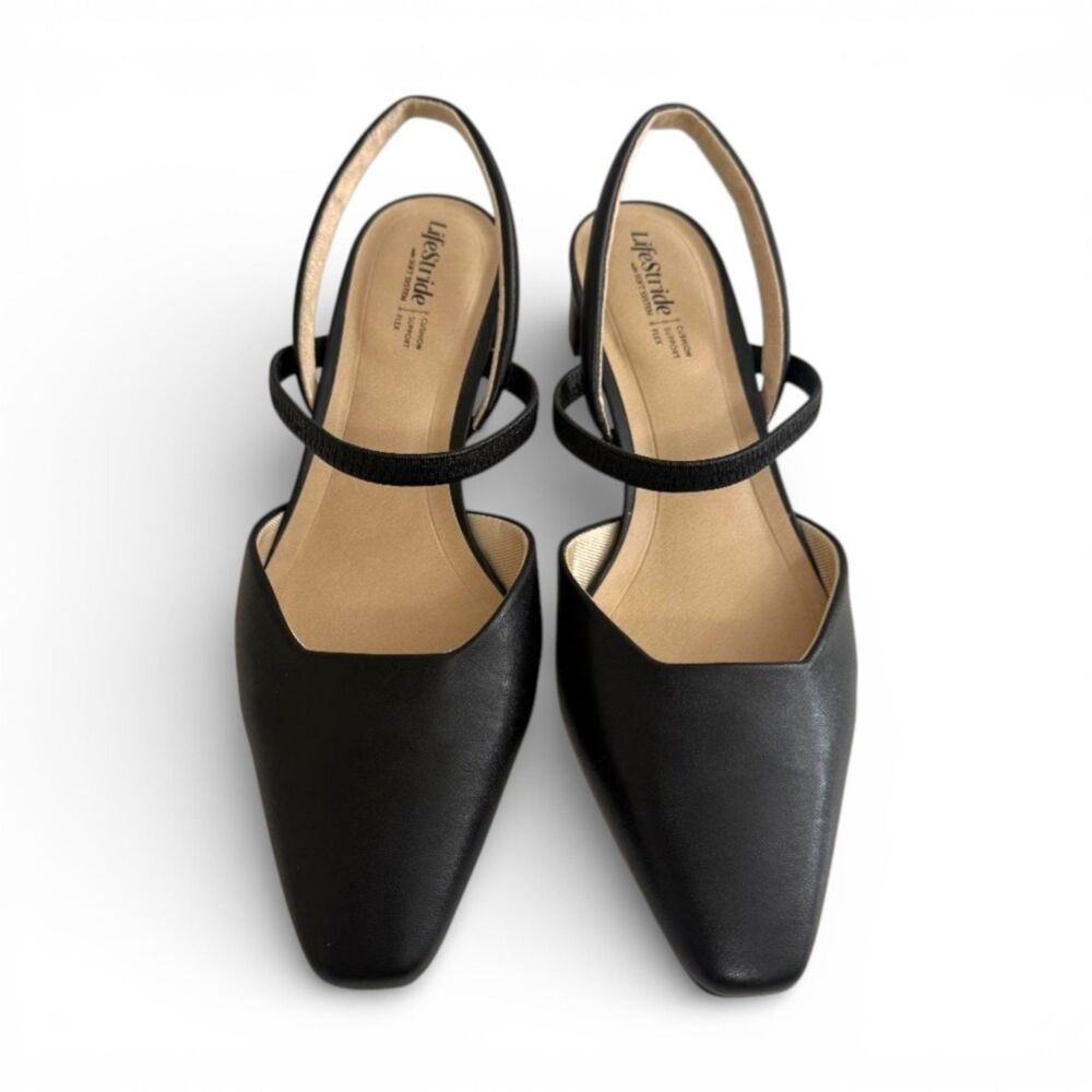 LifeStride Women's Lainey Black Strappy Pumps, NEW in Box! Size 10 Wide